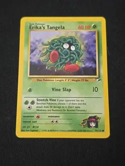 Erika's Tangela 079/132 Gym Heroes Regular WOTC Vintage 2000 Pokemon TCG LP - Image 1