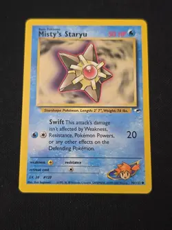 Misty's Staryu 090/132 Gym Heroes Regular WOTC Vintage 2000 Pokemon TCG LP - Image 1