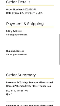 [PC PRESALE BUNDLE] Phantasmal Flames Pokemon Center ETB, Booster Box, AND UPC - Image 2