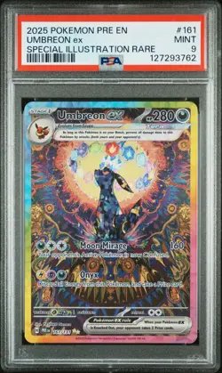 2025 POKEMON PRE EN-PRISMATIC EVOLUTIONS #161 UMBREON EX PSA 9 - Image 1