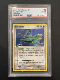 Pokemon TCG Rayquaza EX Deoxys 22/107 Regular Rare PSA MINT 9 - Image 2