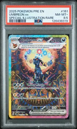 2025 POKEMON PRE EN-PRISMATIC EVOLUTIONS #161 UMBREON EX PSA 8.5 - Image 1