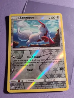 Pokemon TCG Zangoose Sun & Moon - Team Up 132/181 Reverse Holo Rare NM - Image 1