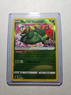 Pokemon Radiant Venusaur 004/078 Pokemon GO Ultra Rare Holo NM - Image 1