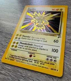 Pokemon TCG Zapdos Holo - Base Set 2 - WOTC 1999 #20/130 - NM / LP Vintage - Image 2