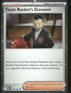 Team Rocket's Giovanni (Cosmos Holo) 174/182 Uncommon Holo NM Pokemon Miscellane - Image 1