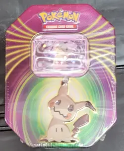 New MIMIKYU Pokemon 2021 Tin FACTORY SEALED 3 Booster Packs + Promo HOLO - Image 1