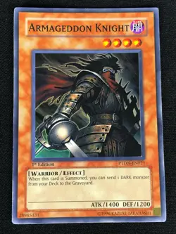 YUGIOH ARAMGEDON KNIGHT PTDN-EN021 1ST SUPER (MP) - Image 1