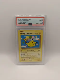Flying Pikachu 110/108 XY Evolutions Secret Rare Gem Mint PSA 9 Pokemon Card - Image 1