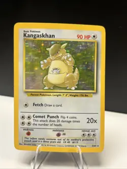 Kangaskhan 5/64 Jungle NO SYMBOL Error Holo Rare Pokemon Card - Image 1