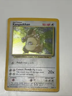 Kangaskhan 5/64 Jungle NO SYMBOL Error Holo Rare Pokemon Card - Image 3