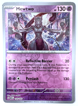Mewtwo Scarlet & Violet 151 150/165 Reverse Holo - Pokemon Card - NM/LP - Image 1