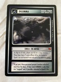 Star Trek CCG 1E Blaze of Glory CHULA: THE ABYSS Rare Card NEVER PLAYED - Image 1