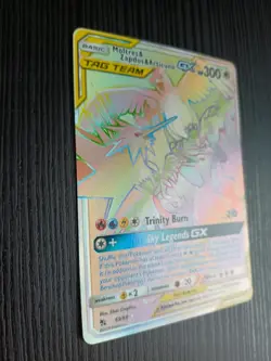 Moltres & Zapdos & Articuno GX 69/68 Rainbow Rare Hidden Fates Pokemon Card - Image 4