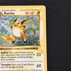 Raichu 014/102 Base Set (Shadowless) Holo (1st Edition) (THICK STAMP) Nice Card - Image 4