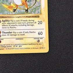 Raichu 014/102 Base Set (Shadowless) Holo (1st Edition) (THICK STAMP) Nice Card - Image 5