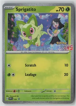 Sprigatito 191 Sv: Pokemon TCG Scarlet & Violet Promo Cards Holo (Near Mint) NM - Image 1