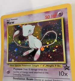 Pokemon Card Mew Holographic Black Star Promo #9 Card WOTC 1999-2000 Vtg Holo - Image 2