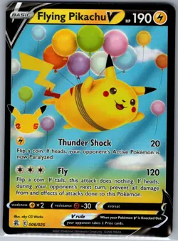 Flying Pikachu V 006/025 Celebrations - Pokemon Card - NM - Image 1