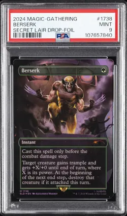 2024 MTG SECRET LAIR DROP FOIL #1738 BERSERK PSA 9 - Image 1