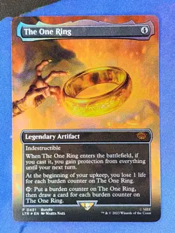 1x FOIL BORDERLESS The One Ring, NM, LTR, Magic: the Gathering, MtG - Image 2