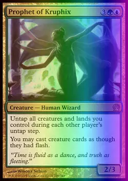MTG Magic the Gathering Prophet of Kruphix (199/260) Theros LP FOIL - Image 1