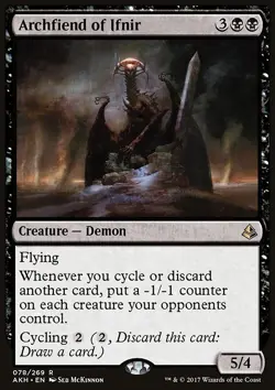 MTG Magic the Gathering Archfiend of Ifnir (78/347) Amonkhet LP - Image 1