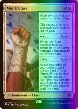 MTG Monk Class (228/518) Adventures in the Forgotten Realms LP FOIL - Image 1