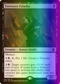 MTG Forsworn Paladin (104/518) Adventures in the Forgotten Realms LP FOIL - Image 1