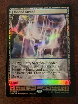 MTG Magic The Gathering FLOODED STRAND Foil MASTERPIECE ZENDIKAR EXPEDITIONS - Image 1