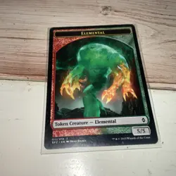 Magic The Gathering - CCG - ELEMENTAL - TOKEN CREATURE + Protective Cover - Image 1