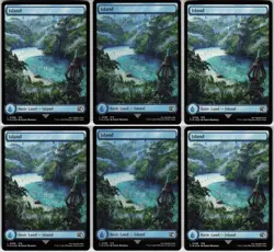 MTG 6x FOIL Island (0298) Final Fantasy Full Art Lands - Image 1