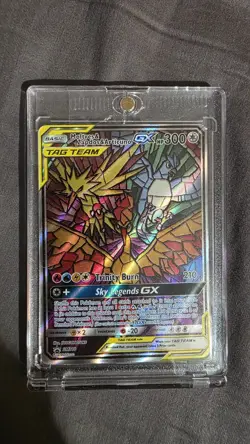 Pokemon Tag Team Moltres Zapdos Articuno GX SM210 Black Star Promo - Image 1