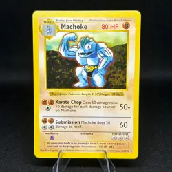 Machoke Pokemon 1999 Base Set Shadowless #34/102 Uncommon NM WOTC Vintage - Image 1