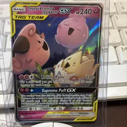 Pokemon TCG Togepi Cleffa Igglybuff GX 143/236 Tag Team Cosmic Eclipse Holo NM - Image 1