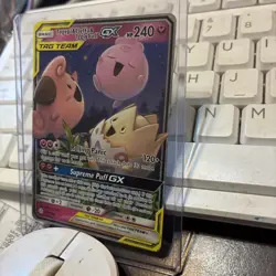 Pokemon TCG Togepi Cleffa Igglybuff GX 143/236 Tag Team Cosmic Eclipse Holo NM - Image 3