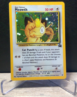 🌪 Meowth Black Star GB Promo Holo w/ SWIRL - Pokemon TCG Rare LP 🌟 - Image 1