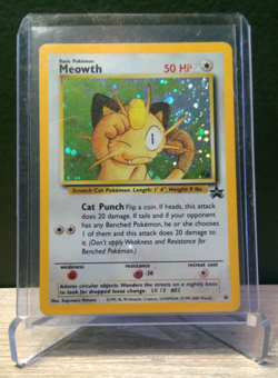 🌪 Meowth Black Star GB Promo Holo w/ SWIRL - Pokemon TCG Rare LP 🌟 - Image 3