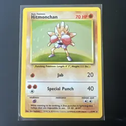 1999 Pokemon Base Set Hitmonchan Holo Rare #7/102 Mint Condition - Image 1