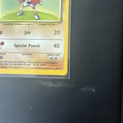 1999 Pokemon Base Set Hitmonchan Holo Rare #7/102 Mint Condition - Image 4