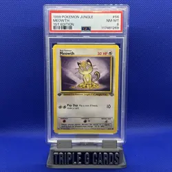 1999 POKEMON JUNGLE 1ST EDITION #56 MEOWTH PSA 8 - Image 1