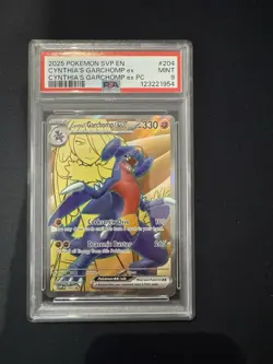 PSA 9 2025 POKEMON SVP EN-SV BLACK STAR PROMO #204 CYNTHIA'S GARCHOMP EX - Image 1