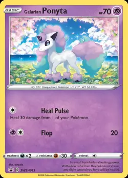 Pokemon Galarian Ponyta (SWSH013/282) SWSH Black Star Promos LP HOLO - Image 1