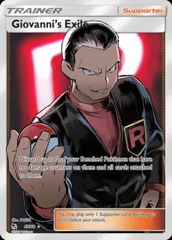 Pokemon Giovanni's Exile (67/70) Hidden Fates LP HOLO - Image 1
