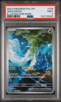 Pokemon Heracross 194/193 Illustration Rare Paldea Evolved PSA 9 - Image 1