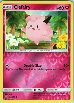 Clefairy 132/214 Common - Pokemon TCG SM: Unbroken Bonds - Reverse Holo (NM) - Image 1