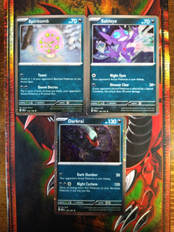 Pokemon Tin Promos - Darkrai Spiritomb Sableye - Cosmos Holo Exclusives NM - Image 1
