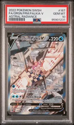 PSA 10 Origin Forme Palkia V 167/189 Astral Radiance Pokemon TCG - Image 1