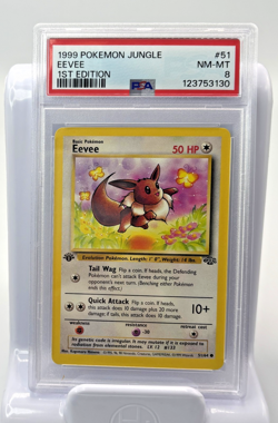 1999 POKEMON JUNGLE EEVEE 1ST EDITION 51/64 PSA 8 NM-MT Fresh Grading Oct. 2025 - Image 3