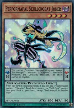 Yu-Gi-Oh 3x PEVO-EN022 x3 - PERFORMAPAL SKULLCROBAT JOKER Super 1st ED NM - Image 1